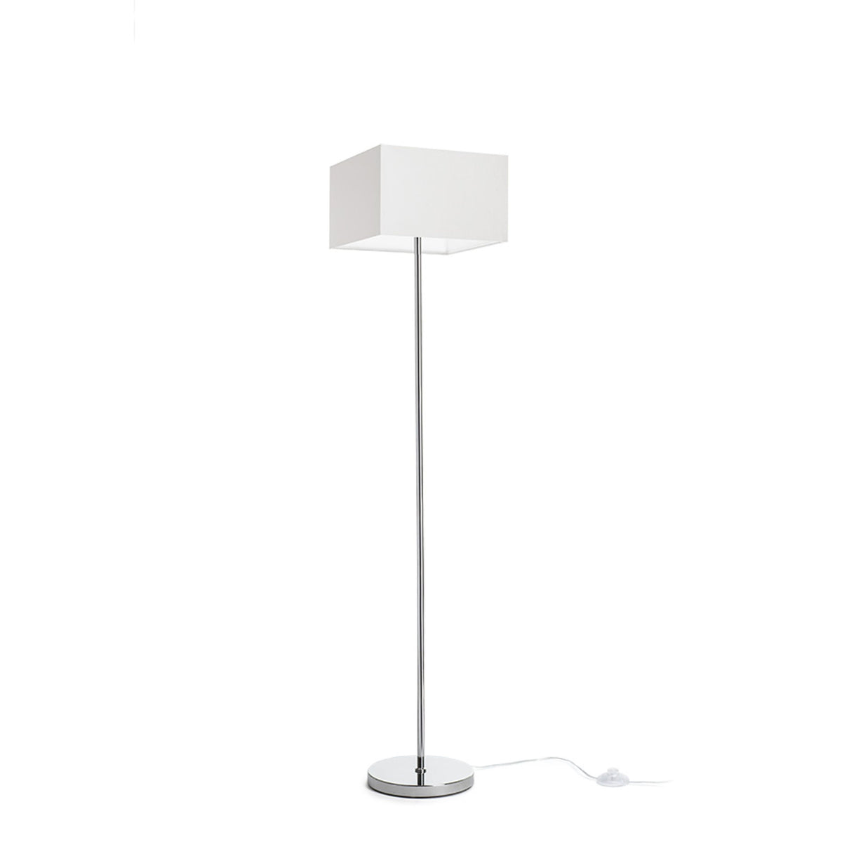 RENDL floor lamp NYC/TEMPO 30/19 floor  Polycotton white/chrome 230V LED E27 15W R14085 1