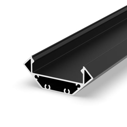 RENDL LED-strip LED PROFILE J surface mounted 1m black matte acrylic/aluminum  R14094 5