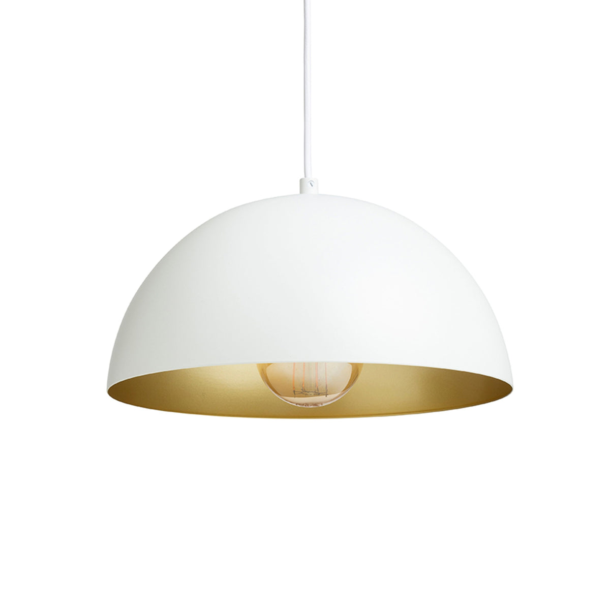 RENDL pendant lamp GLADYS 30 pendant white/gold  230V LED E27 15W R14108 3