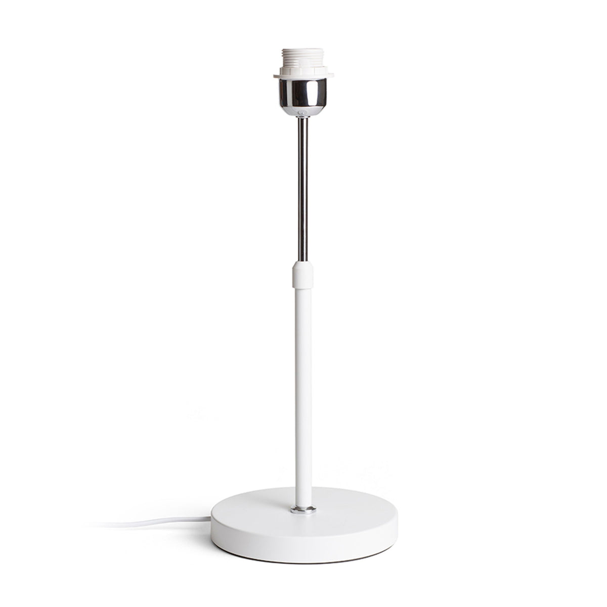 RENDL shades, shade bases, pendent sets EMMETT table base white chrome 230V LED E27 15W R14115 2