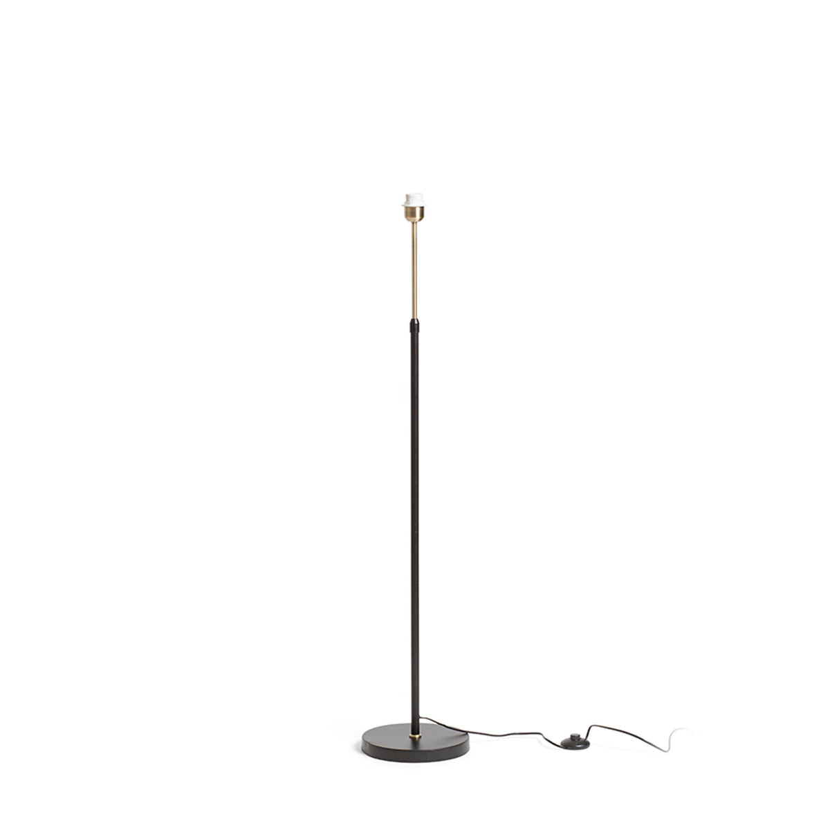 RENDL shades, shade bases, pendent sets EMMETT floor base black old brass 230V LED E27 15W R14118 1