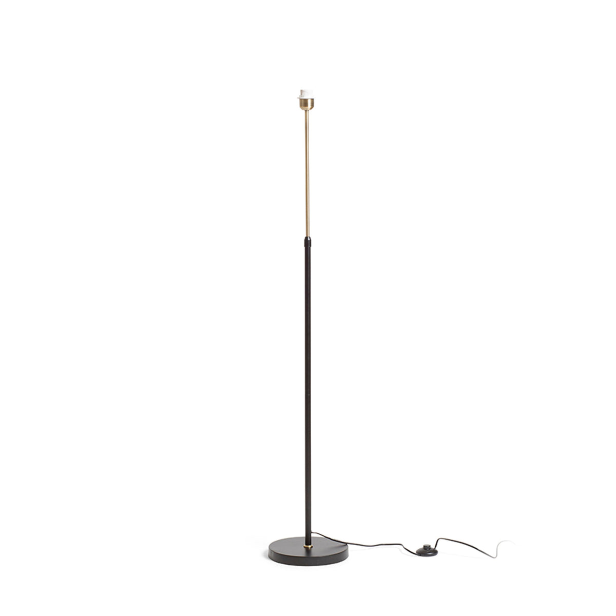 RENDL shades, shade bases, pendent sets EMMETT floor base black old brass 230V LED E27 15W R14118 2