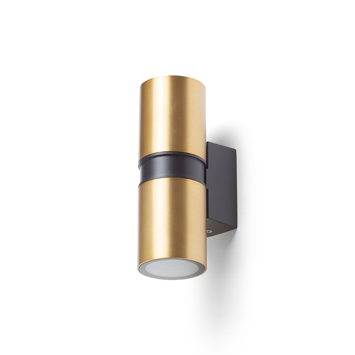 RENDL outdoor lamp MANO wall brushed brass/black 230V LED GU10 2x8W IP54 R14127 3