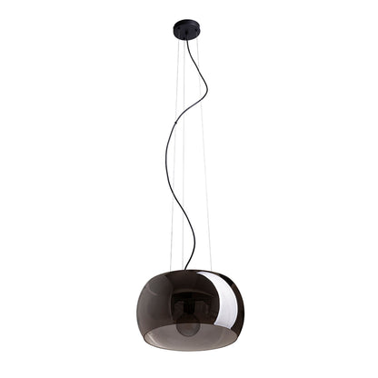 RENDL pendant lamp AMANDA pendant matte black smoke-colored glass 230V LED E27 3x15W R14136 3
