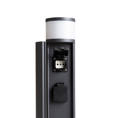 RENDL outdoor lamp JEAN 50 bollard with power sockets anthracite grey  230V LED G9 5W IP54 R14173 3