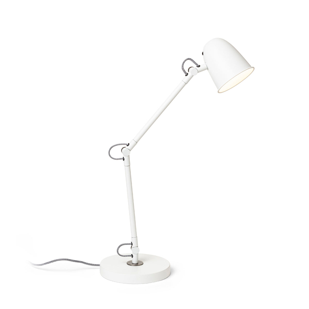 RENDL table lamp DANNY table white matt nickel 230V LED E14 5W R14187 5