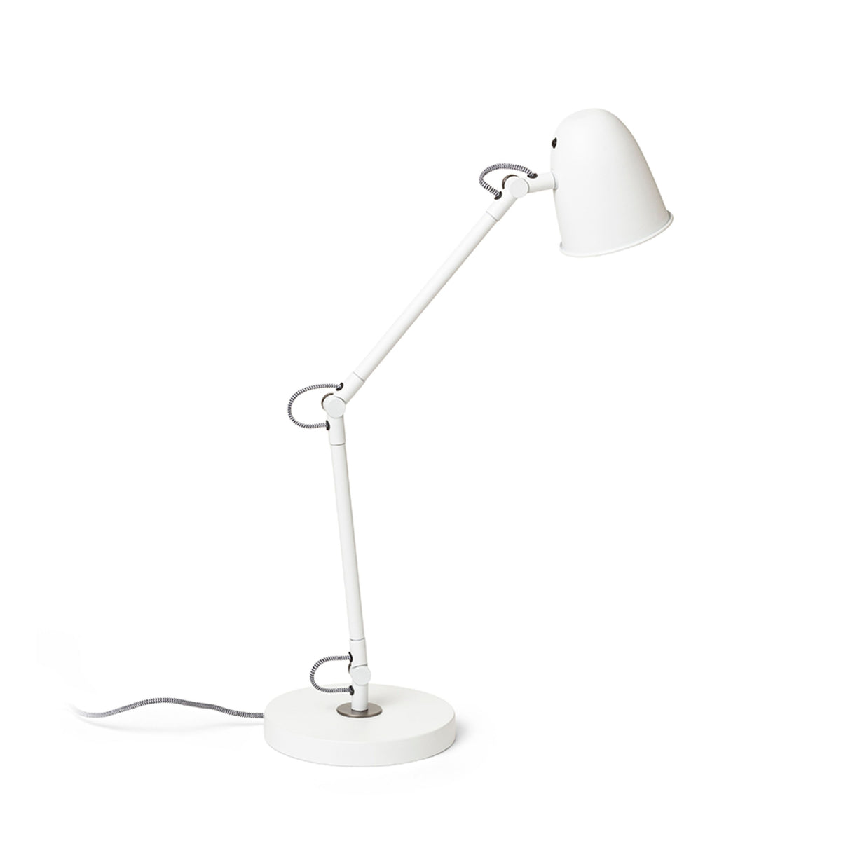 RENDL table lamp DANNY table white matt nickel 230V LED E14 5W R14187 6