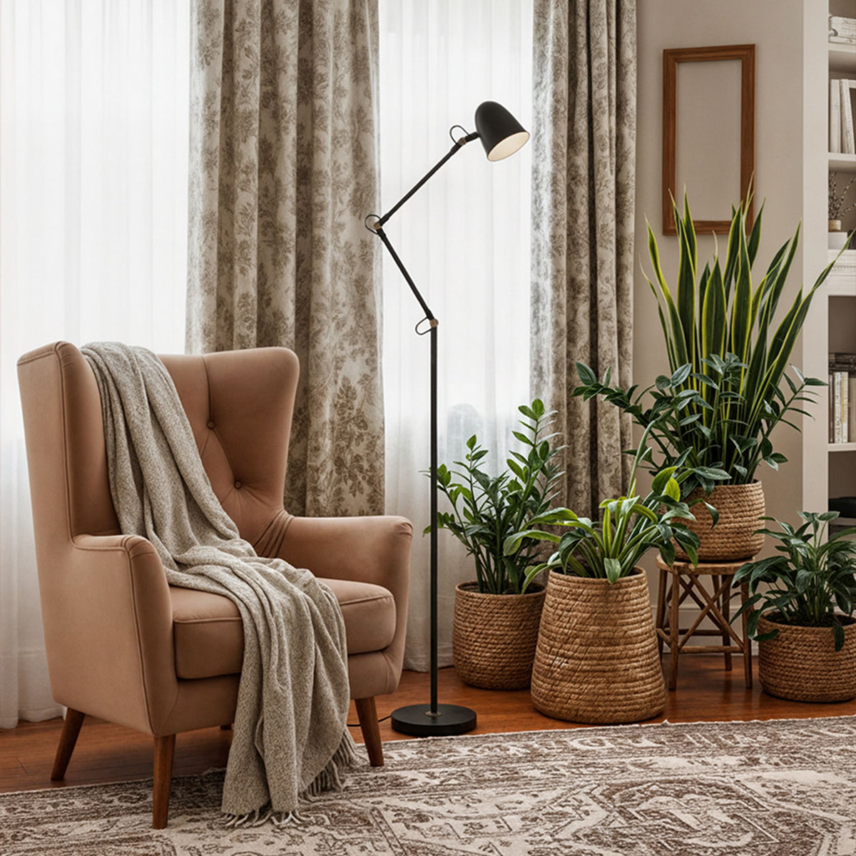 RENDL floor lamp DANNY floor black brass 230V LED E14 5W R14190 2