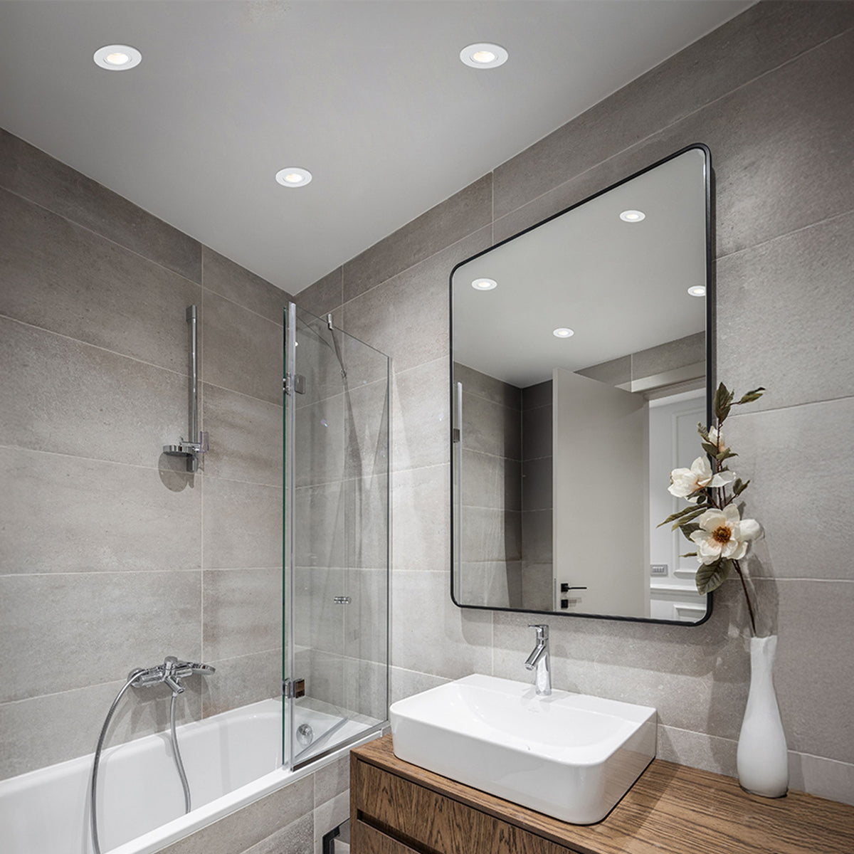 RENDL recessed light GALO R recessed white 230V LED GU10 9W IP65 R14223 3