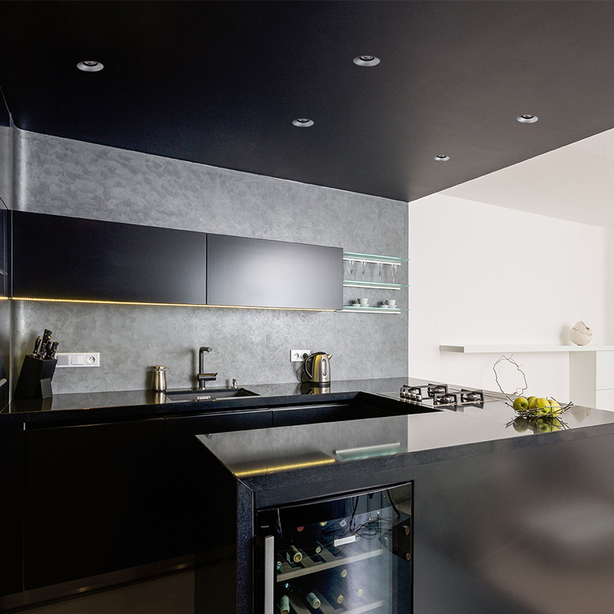 RENDL recessed light ANTARES decorative reflector silver grey   R14244 5