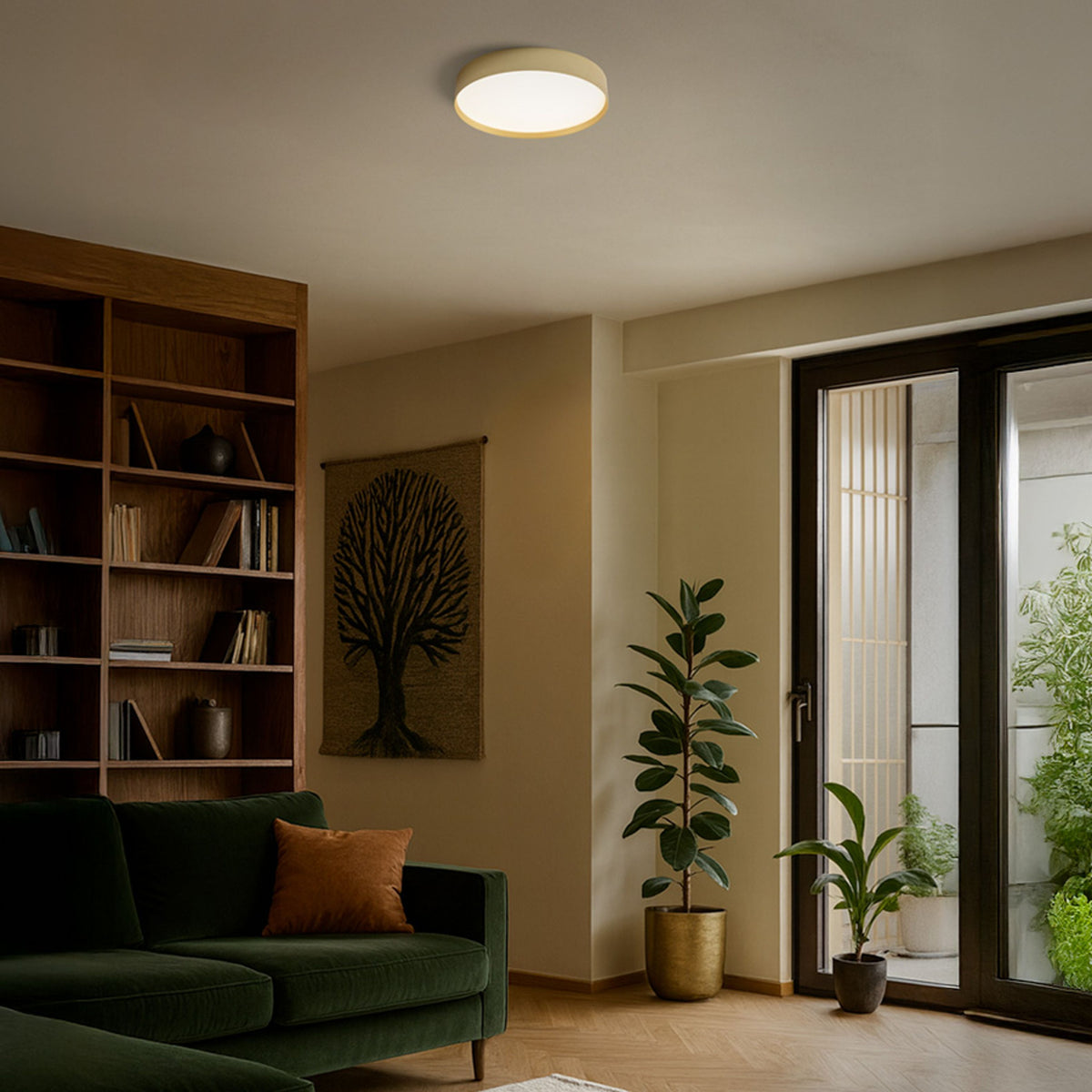 RENDL surface mounted lamp SOLIS 40 DIMM surface mounted pearl gold  230V LED 50W  3000K R14343 3