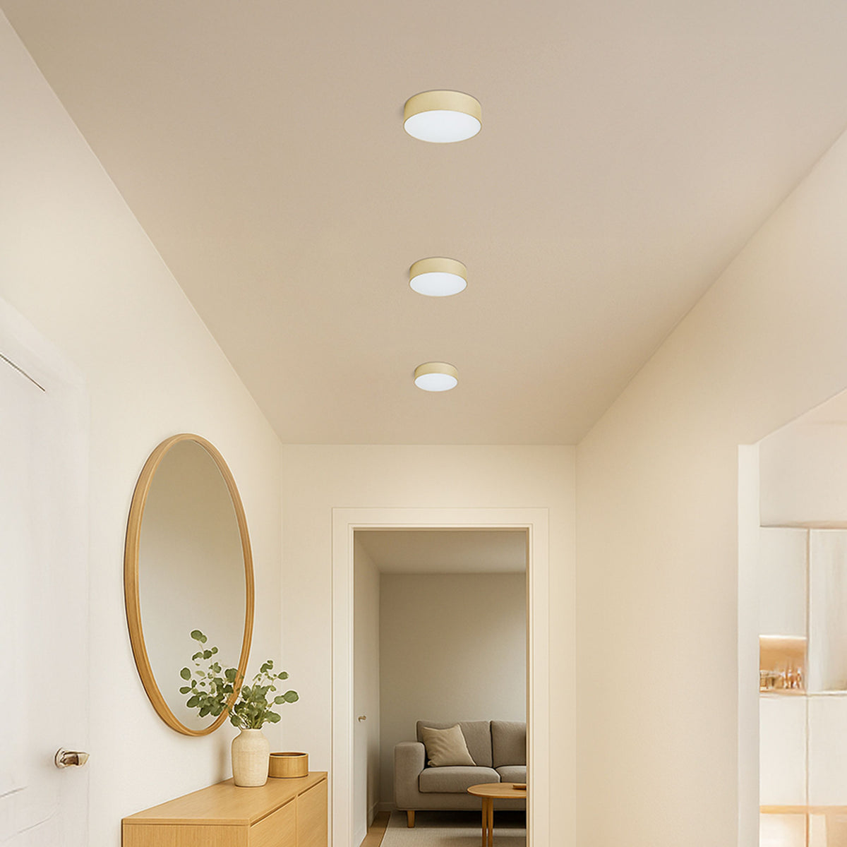 RENDL surface mounted lamp LARISA R 22 ceiling pearl gold 230V LED 20W 3000K 4000K 6500K R14355 3