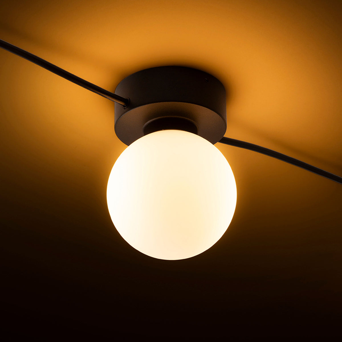 RENDL surface mounted lamp VELA V ceiling black opal-colored glass 230V LED G9 5x6W R14387 3