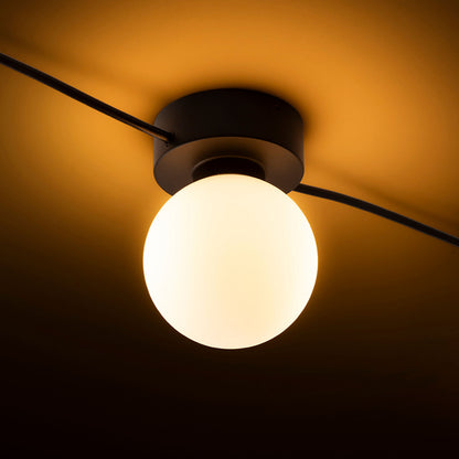 RENDL surface mounted lamp VELA V ceiling black opal-colored glass 230V LED G9 5x6W R14387 3