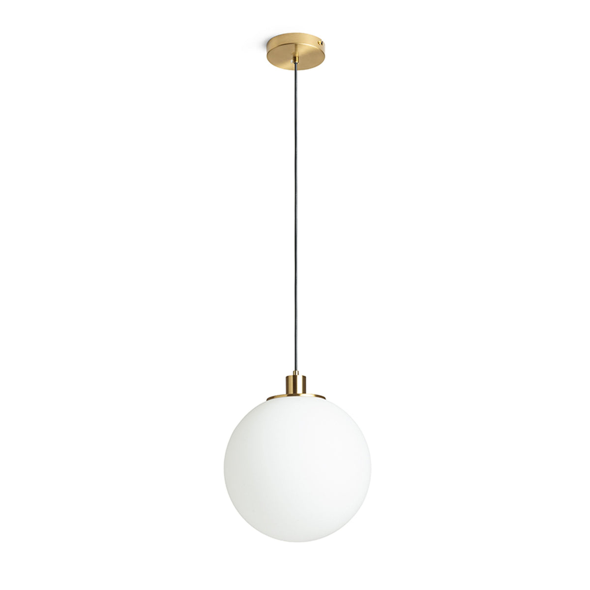 RENDL pendant lamp BOULDER 30 pendant opal-colored glass/brushed brass 230V LED E27 15W R14394 7