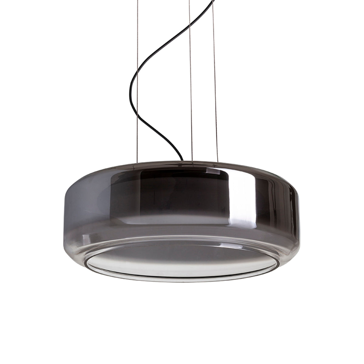 RENDL pendant lamp NAOMI 35 pendant  smoke-colored glass/frosted glass/black 230V LED 18W  3000K R14400 3