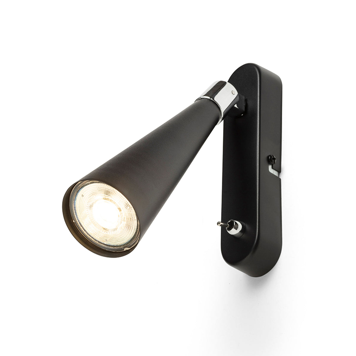 RENDL spotlight ALEXIS wall black chrome 230V LED GU10 5W R14467 1