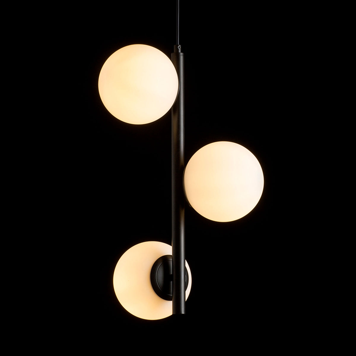 RENDL pendant lamp ETHERIA pendant black opal-colored glass 230V LED E27 3x11W R14484 4