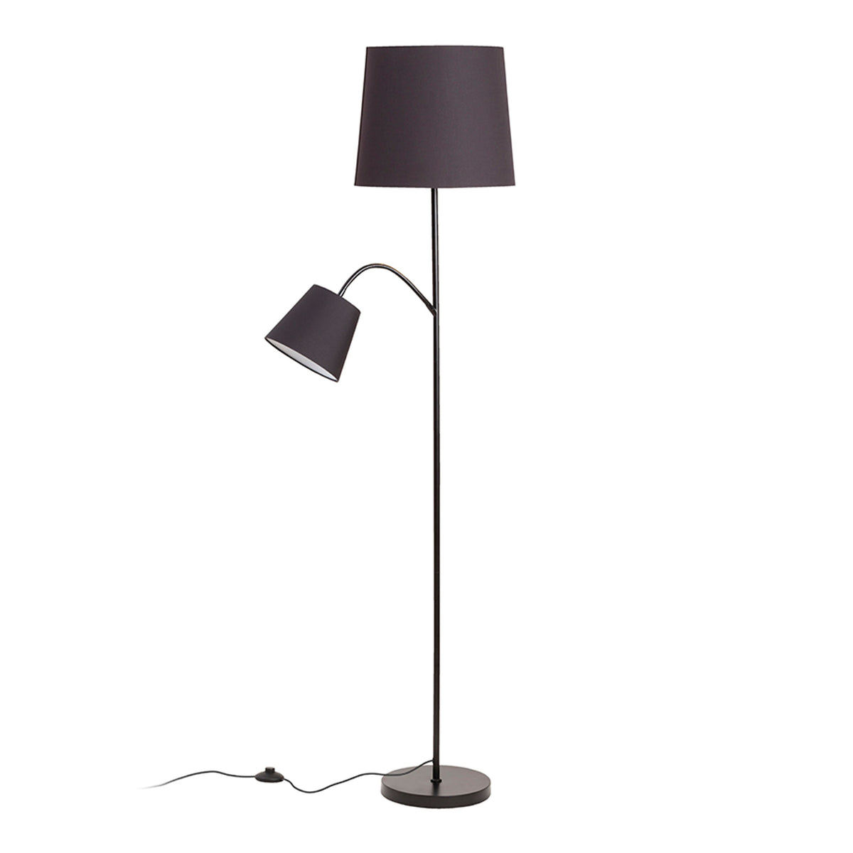 RENDL shades, shade bases, pendent sets PAMPA floor base black 230V LED E27 11+7W R14498 3