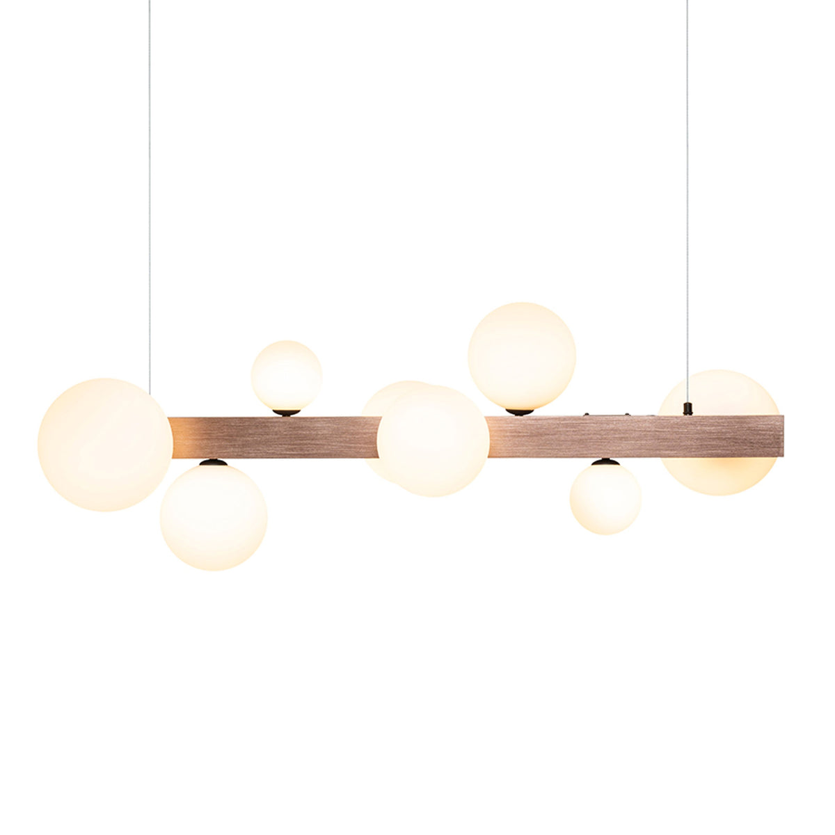 RENDL pendant lamp KASSANDRA pendant opal-colored glass/brushed bronze 230V G9 8x6W R14554 11
