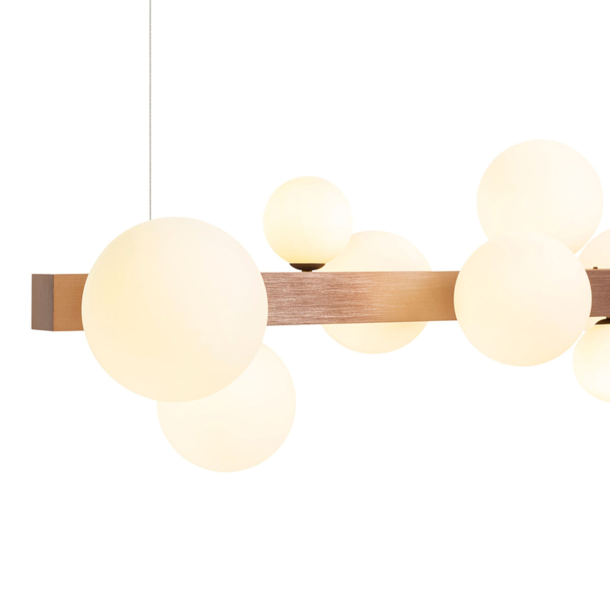 RENDL pendant lamp KASSANDRA pendant opal-colored glass/brushed bronze 230V G9 8x6W R14554 13