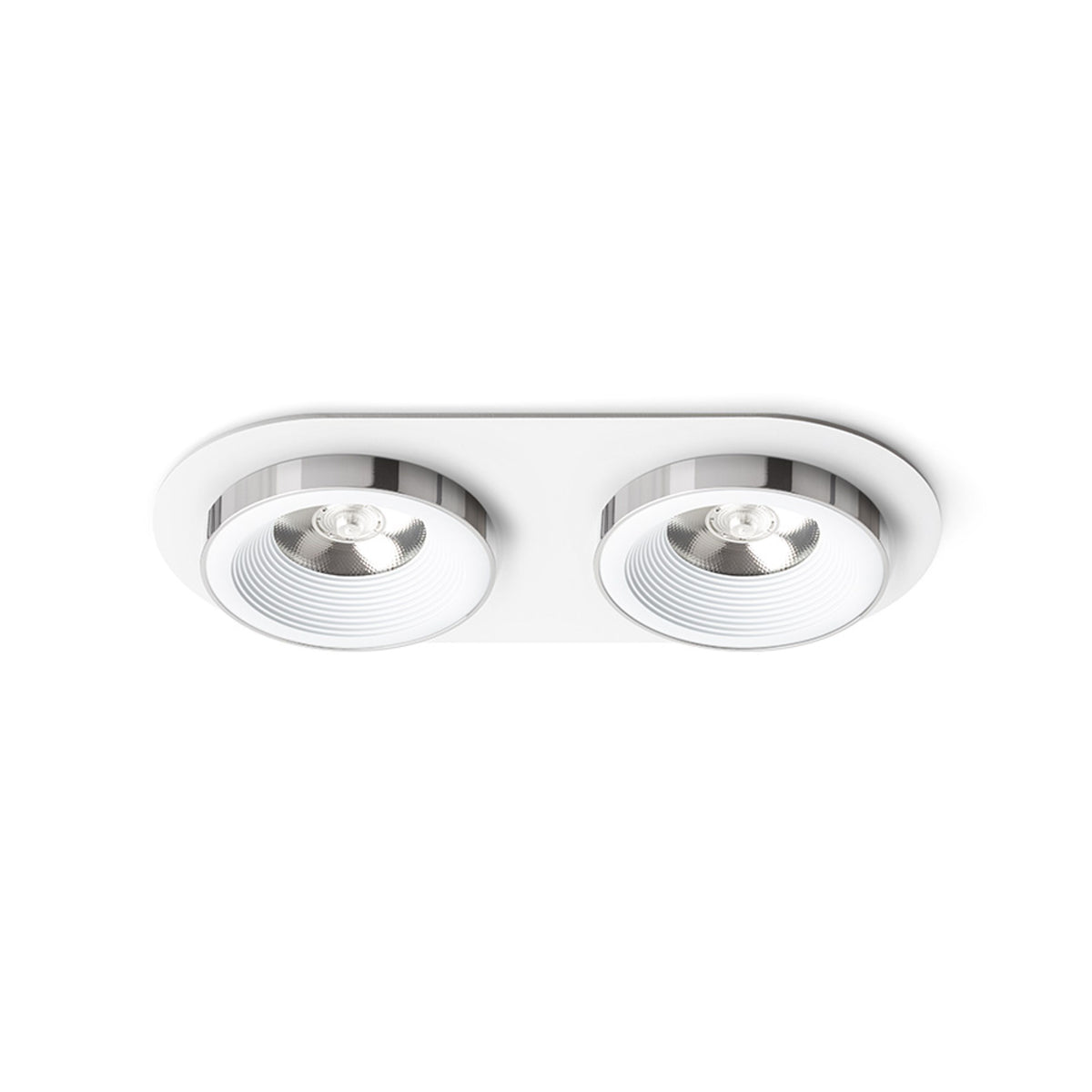 RENDL recessed light SHARM R II recessed white chrome 230V LED 2x10W 24° 3000K R14570 1
