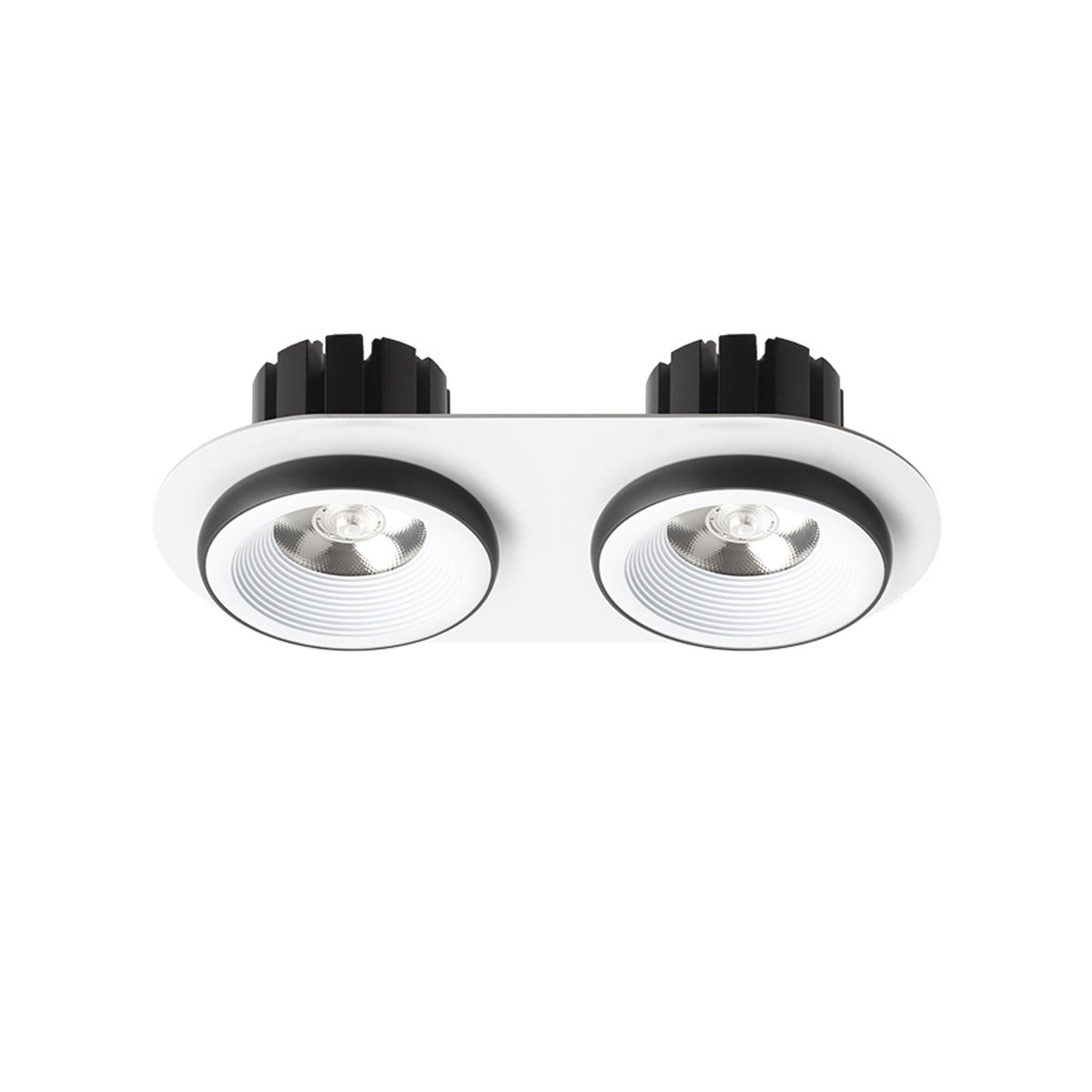 RENDL recessed light SHARM R II recessed white/black 230V LED 2x10W 24° 3000K R14572 2