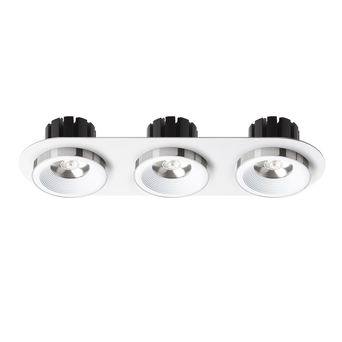 RENDL recessed light SHARM R III recessed white chrome 230V LED 3x10W 24° 3000K R14574 2