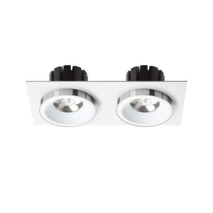 RENDL recessed light SHARM SQ II recessed white chrome 230V LED 2x10W 24° 3000K R14582 2