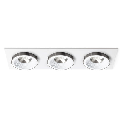 RENDL recessed light SHARM SQ III recessed white black chrome 230V LED 3x10W 24° 3000K R14587 1