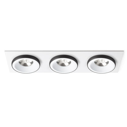 RENDL recessed light SHARM SQ III recessed white/black 230V LED 3x10W 24° 3000K R14588 1
