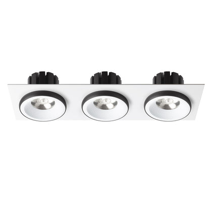 RENDL recessed light SHARM SQ III recessed white/black 230V LED 3x10W 24° 3000K R14588 2